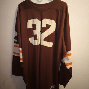 Mitchell & Ness Jim Brown Cleveland Browns Jersey with White Number 32